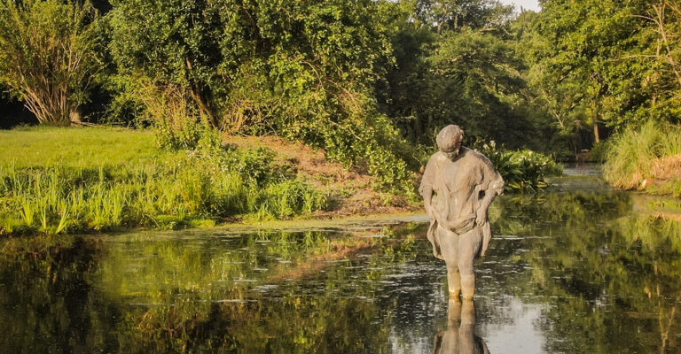 The Bather, bronze statue in the heart of Giscours park
